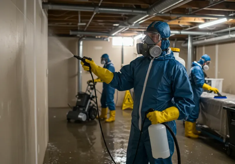 Basement Sanitization and Antimicrobial Treatment process in Hawaiian Paradise Park, HI
