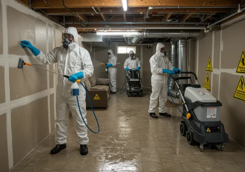Basement Moisture Removal and Structural Drying process in Hawaiian Paradise Park, HI